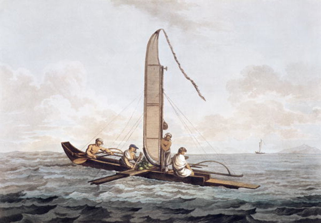 Detail of A Sailing Canoe of Otaheite by John Webber