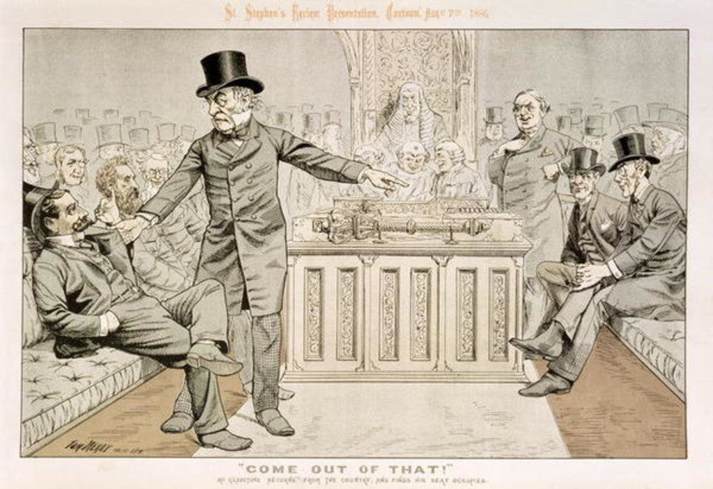 Detail of Come Out of That', Mr Gladstone Returns from the Country, and Finds his Seat Occupied by Tom Merry