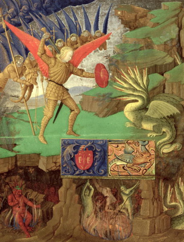 Detail of St. Michael Slaying the Dragon by Italian School