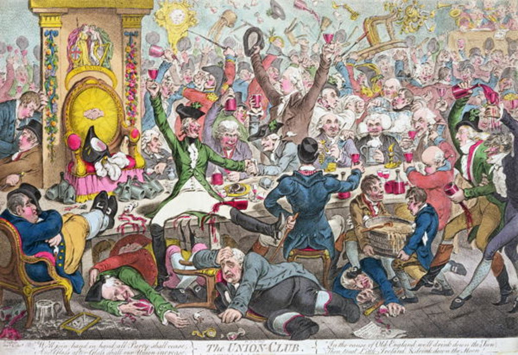 Detail of The Union Club by James Gillray