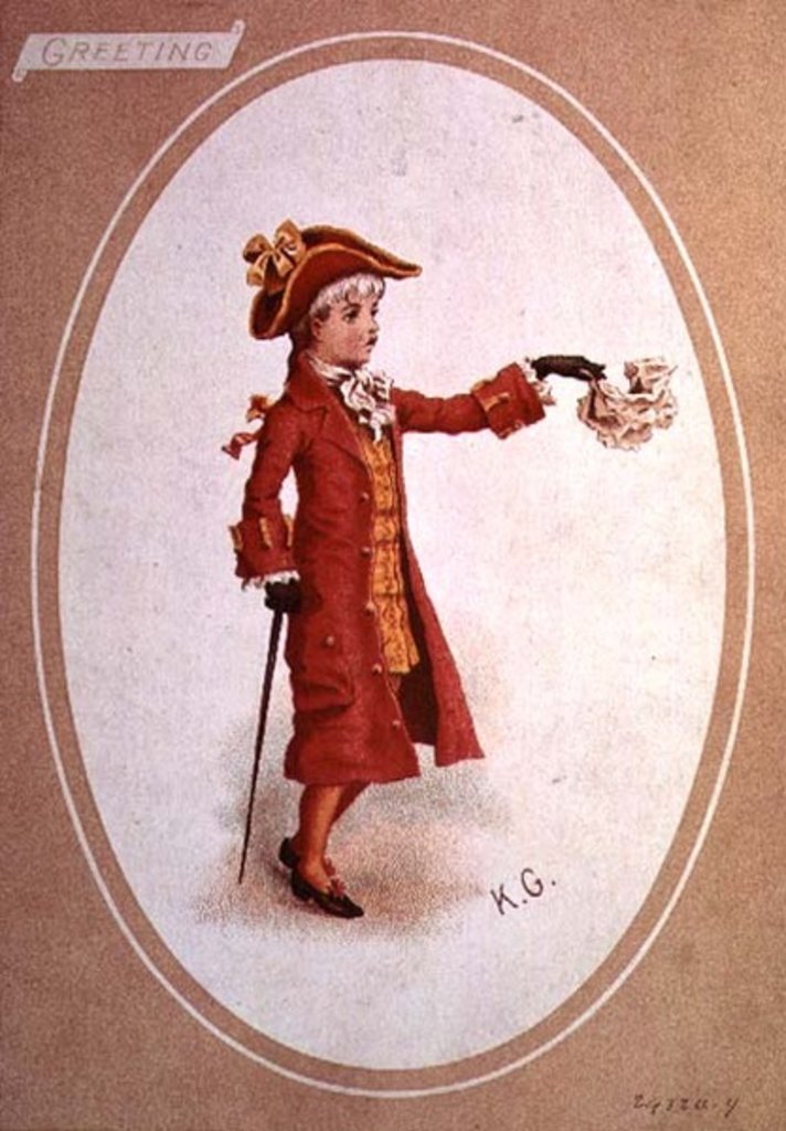 Detail of Boy Dressed in Scarlet by Kate Greenaway