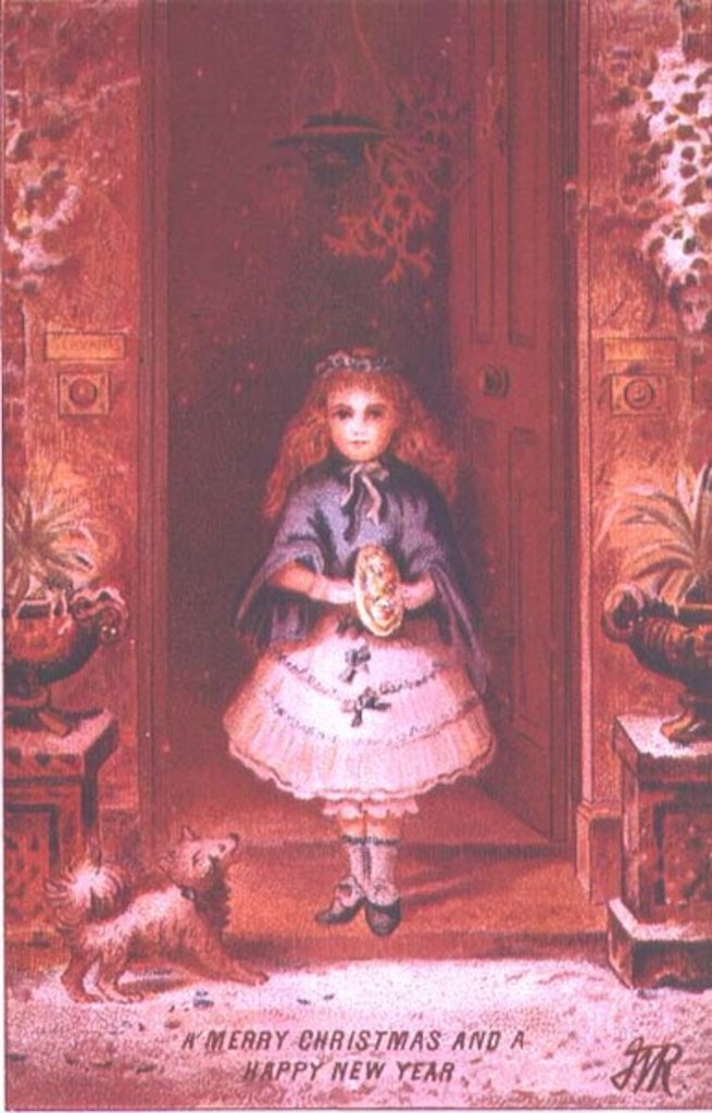 Detail of A Merry Christmas and a Happy New Year, pub. by Eyre and Spottiswoode by English School