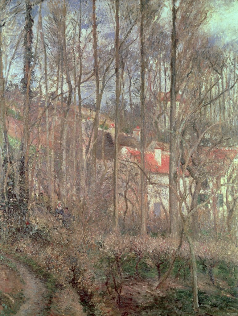 Detail of The Cote des Boeufs at L'Hermitage, Pontoise, 1877 by Camille Pissarro