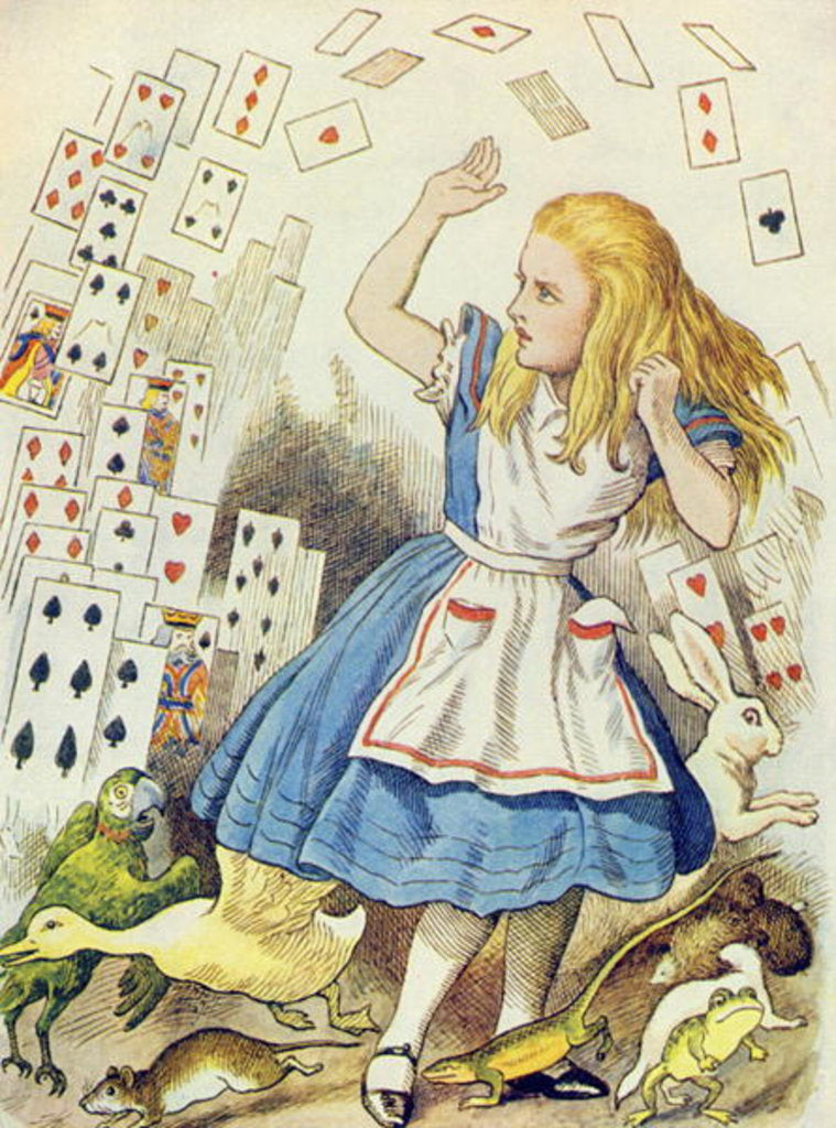 Detail of The Shower of Cards by John Tenniel