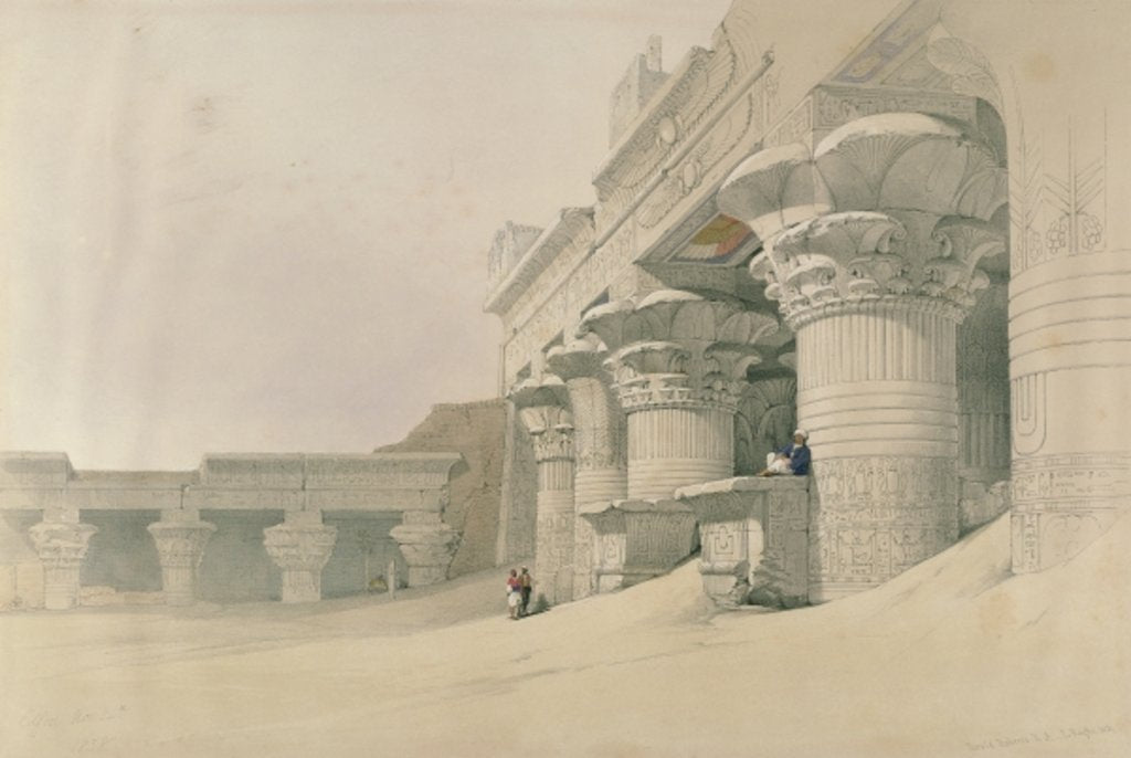 Detail of Temple of Horus, Edfu by David Roberts