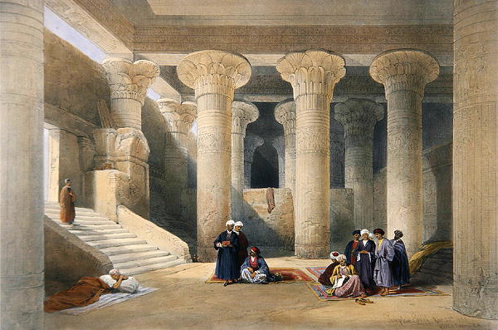 Detail of Interior of the Temple at Esna, Upper Egypt by David Roberts
