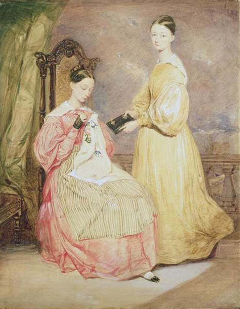 Detail of Portrait of Florence Nightingale and her sister, Frances Partenope Lady Verney, 19th by William White
