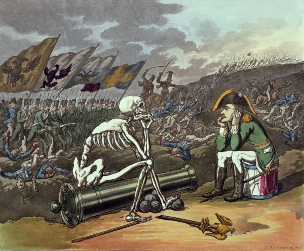 Detail of Napoleon and skeleton, 18th by Thomas Rowlandson