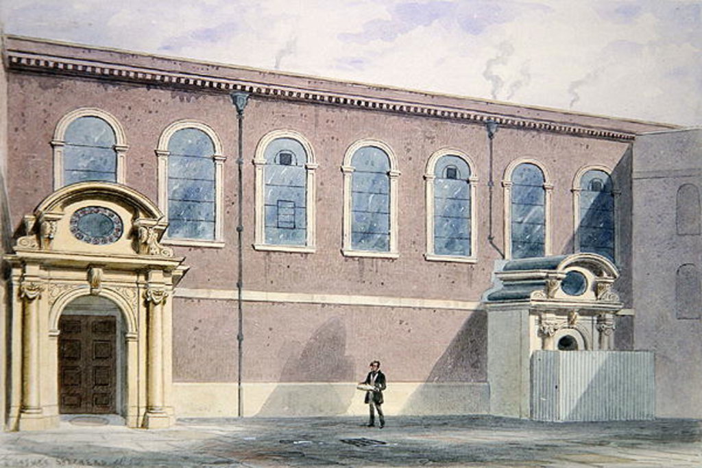 Detail of Haberdashers Hall, 1852 by Thomas Hosmer Shepherd