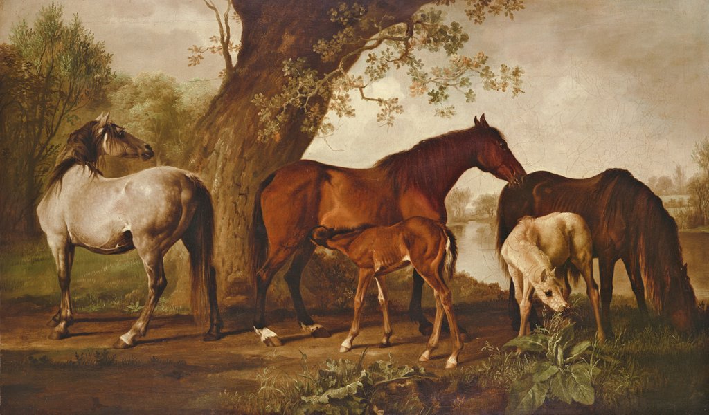 Detail of Mare and Foals by George Stubbs