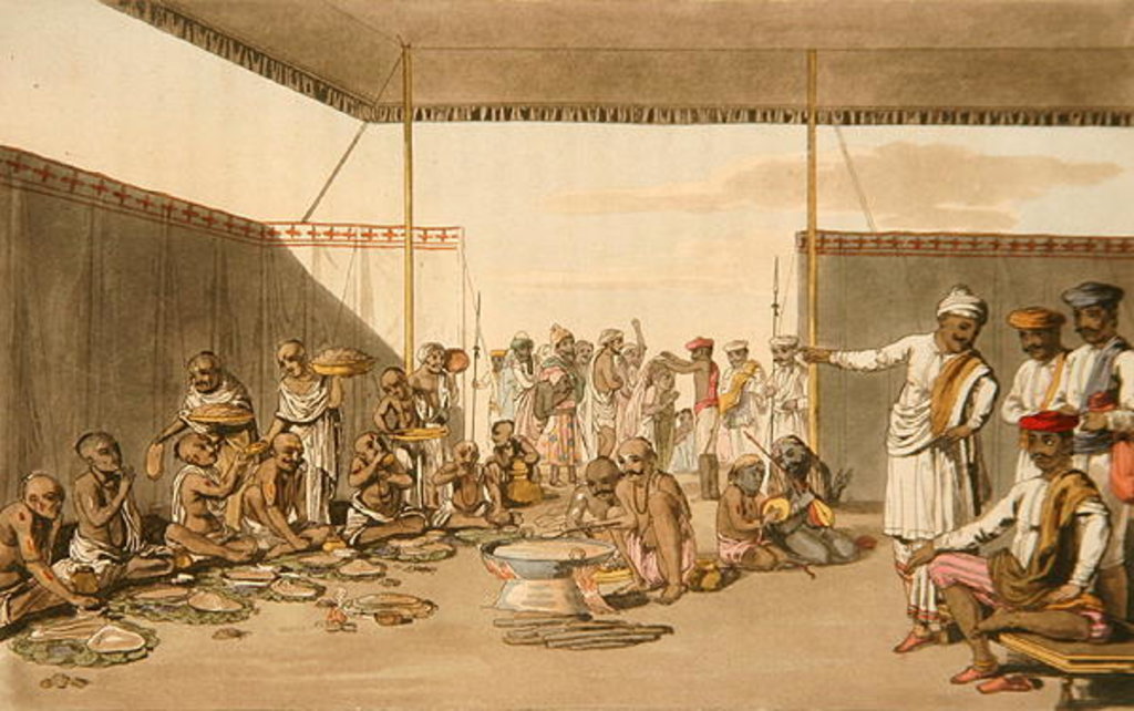 Detail of A Marratta Surdar entertaining Brahmuns by Thomas Baxter