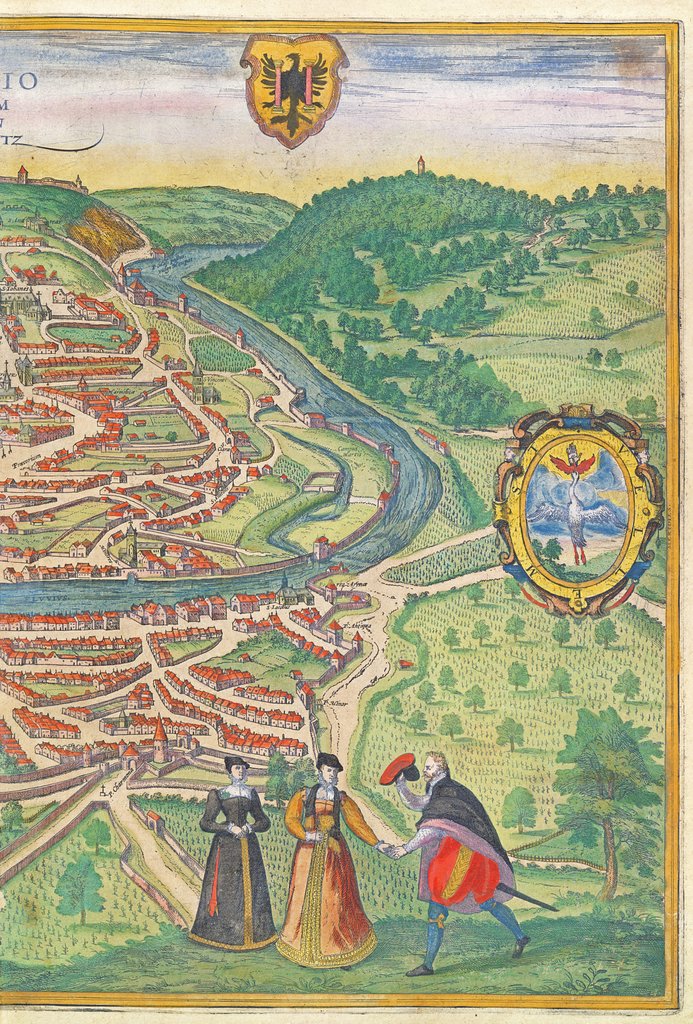 Detail of Map of Vienna by German School