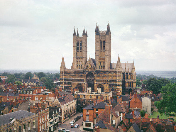 Detail of View of Lincoln Cathedral by Anonymous