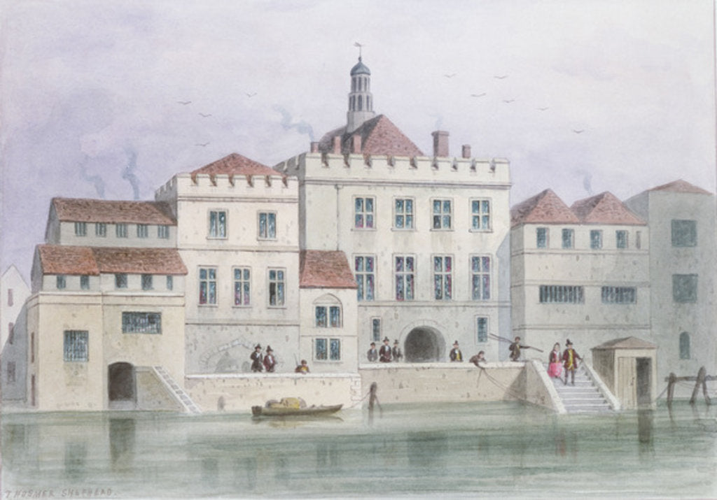 Detail of View of Old Fishmongers Hall, 1650 by Thomas Hosmer Shepherd
