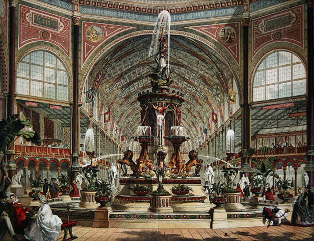 Detail of Interior of the Crystal Palace by English School