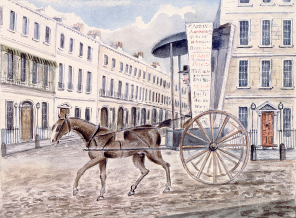 Detail of Astley's Advertising Cart by Thomas Hosmer Shepherd