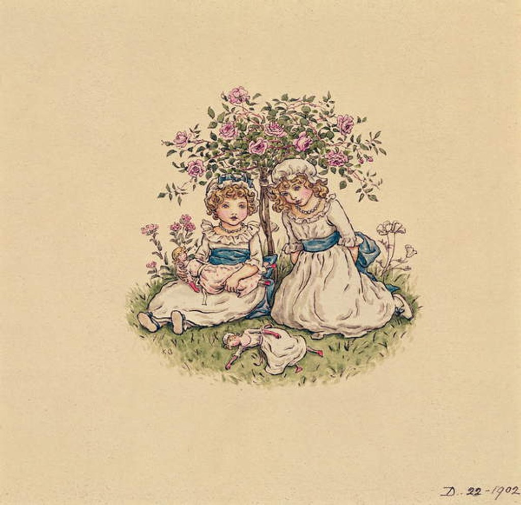 Detail of Illustration for 'St. Valentines Day' 1902 by Kate Greenaway