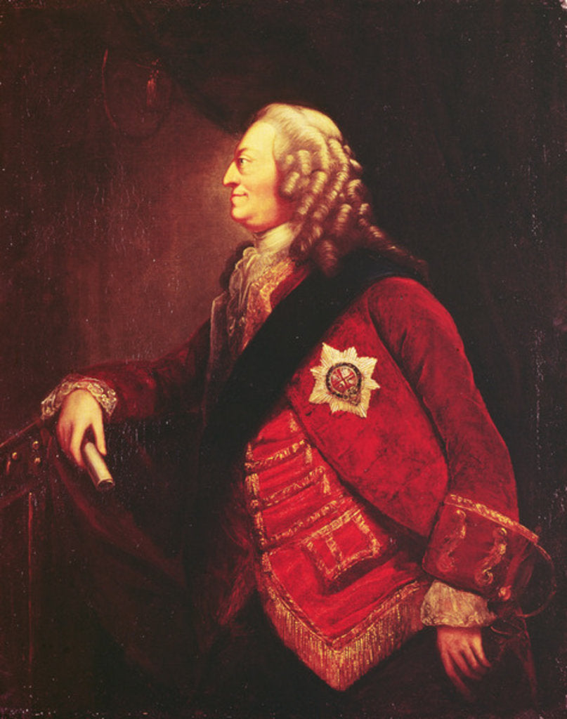Detail of Portrait of King George II by English School