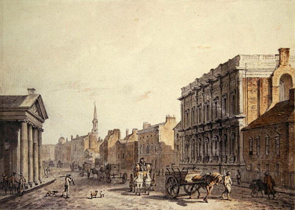 Detail of View of Whitehall, looking towards Charing Cross by James Miller