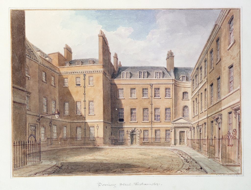 Detail of View of Downing Street, Westminster by John Buckler