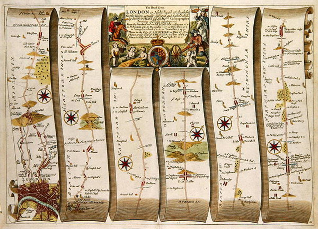 Detail of The Road from London to Holy-Head by John Ogilby