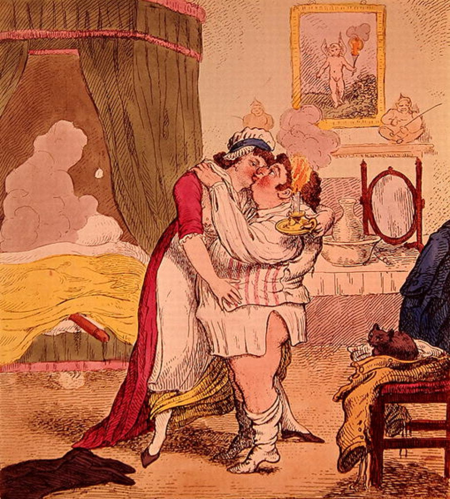 Detail of Caricature satirising the relationship of Charles James Fox and Elizabeth Armistead by English School