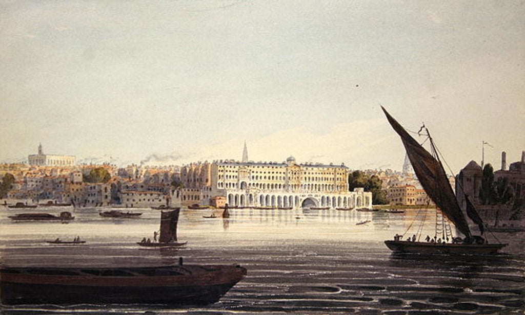 Detail of View of the River Front of New Somerset House by English School