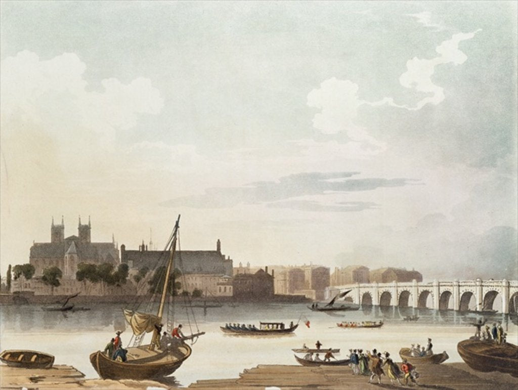 Detail of View of Westminster and the Bridge by School English
