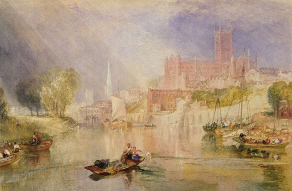 Detail of Worcester, c.1833 by Joseph Mallord William Turner