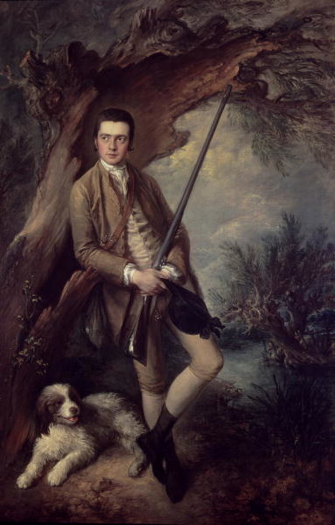 Detail of William Poyntz of Midgham and his Dog Amber by Thomas Gainsborough
