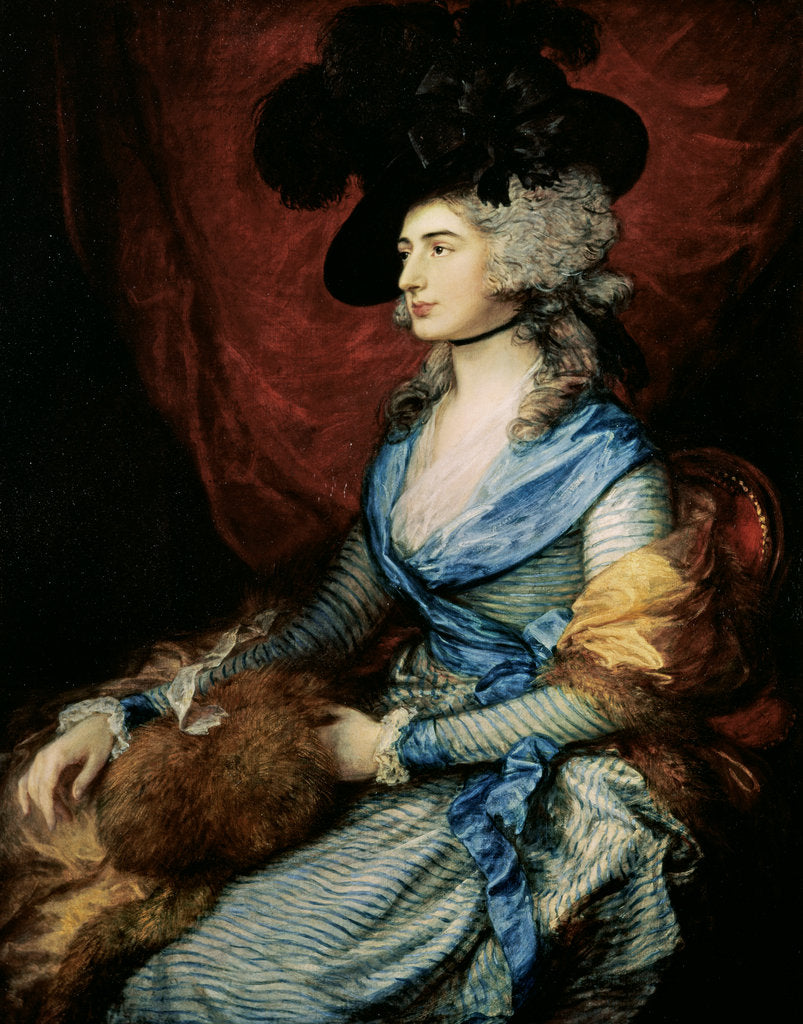 Detail of Mrs Sarah Siddons, the actress, 1785 by Thomas Gainsborough