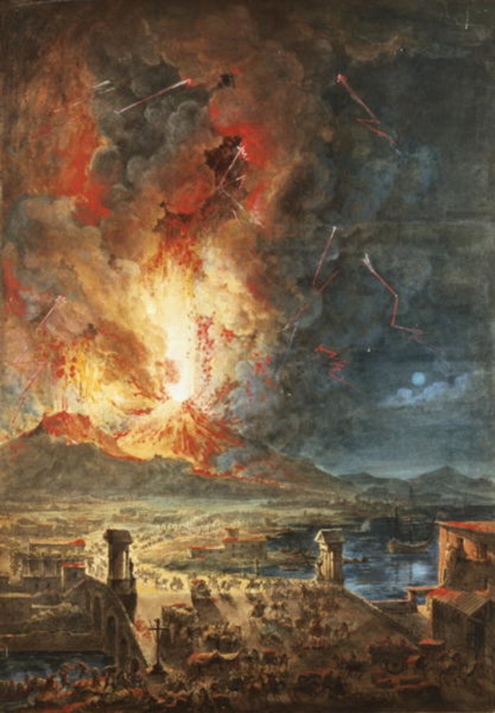 Detail of The Great Eruption of Mt. Vesuvius by Louis Jean Desprez