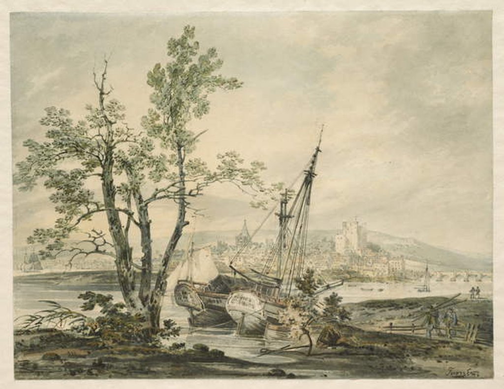 Detail of Rochester, c.1793 by Joseph Mallord William Turner