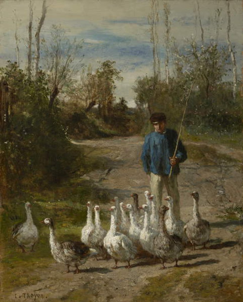 Detail of The Gooseherd, c.1850-55 by Constant-Emile Troyon