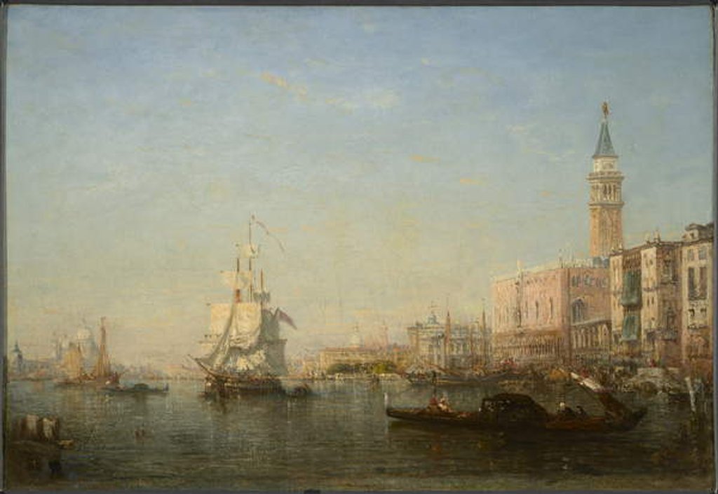 Detail of The Grand Canal, Venice, c.1852 by Felix Ziem