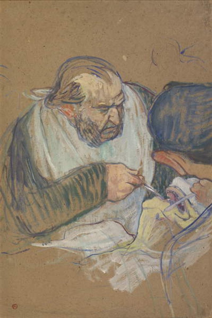 Detail of Dr. Péan Operating, 1891-92 by Henri de Toulouse-Lautrec