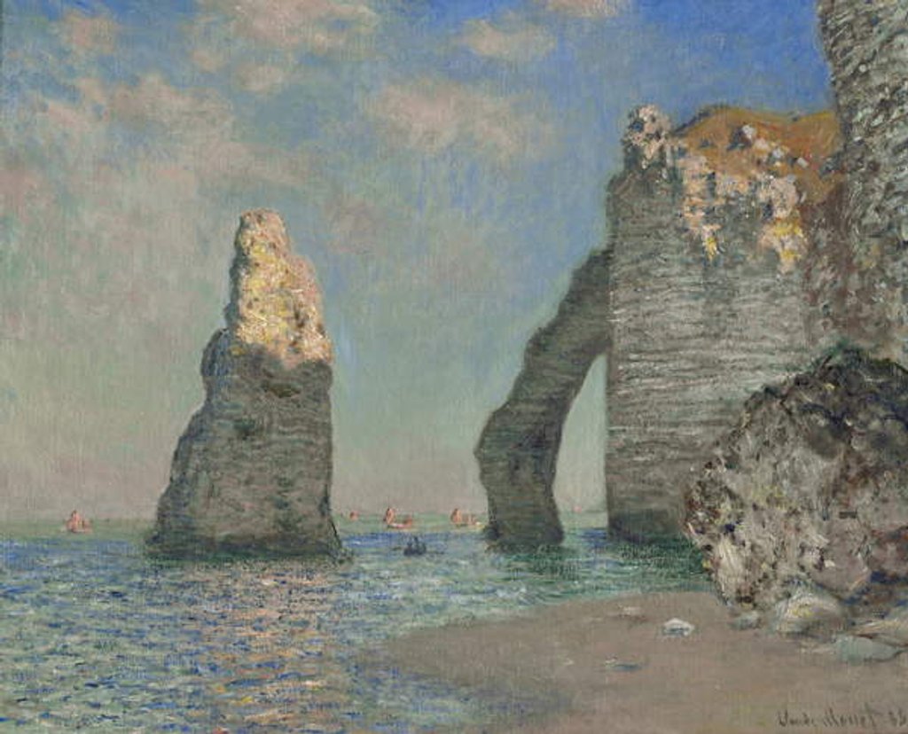 Detail of The Cliffs at Etretat, 1885 by Claude Monet