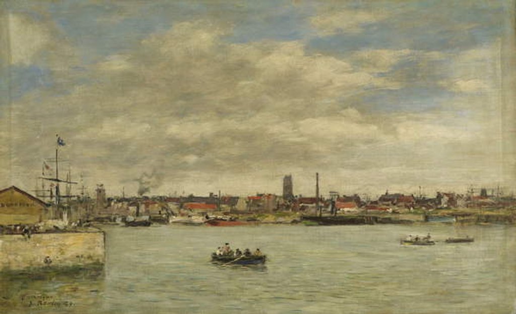 Detail of Dunkerque, 1889 by Eugene Louis Boudin