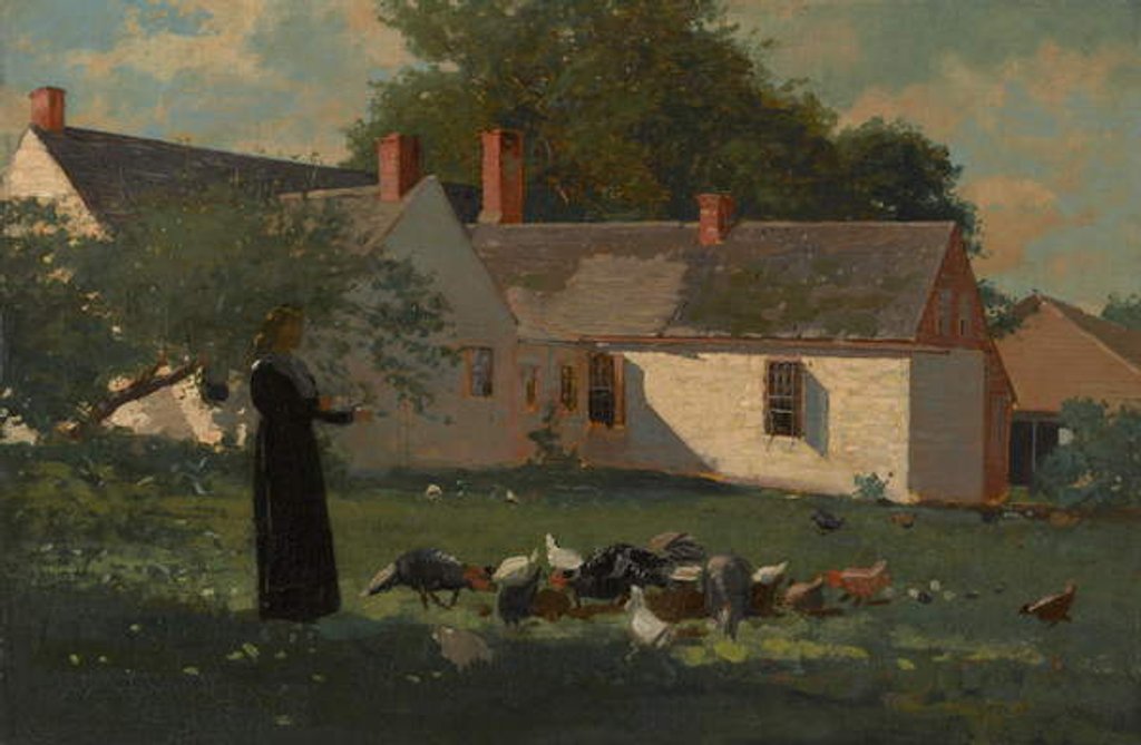 Detail of Farmyard Scene, c.1872-74 by Winslow Homer