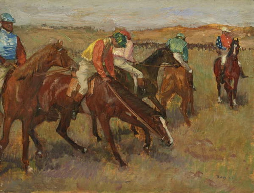 Detail of Before the Race, c.1882 by Edgar Degas
