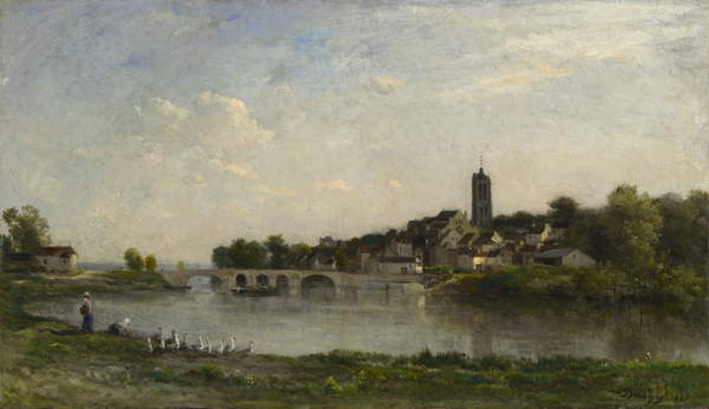 Detail of The Bridge between Persan and Beaumont-sur-Oise, 1867 by Charles Francois Daubigny