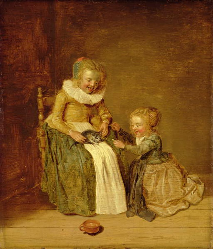 Detail of Children with a Cat, 1631 by Dirck Hals
