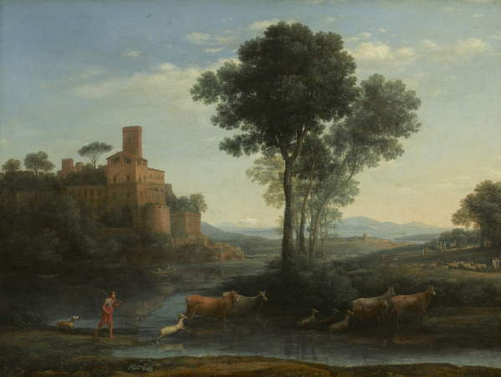 Detail of Landscape with the Voyage of Jacob, 1677 by Claude Lorrain