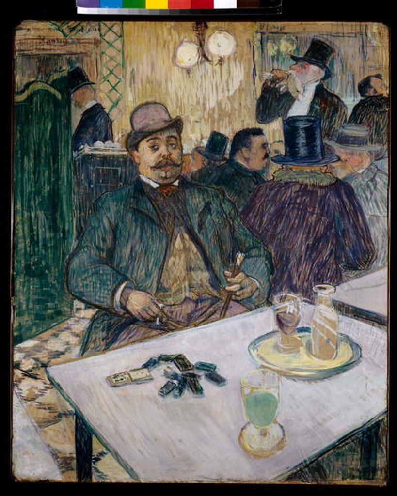 Detail of Monsieur Boileau at the Cafe, 1893 by Henri de Toulouse-Lautrec