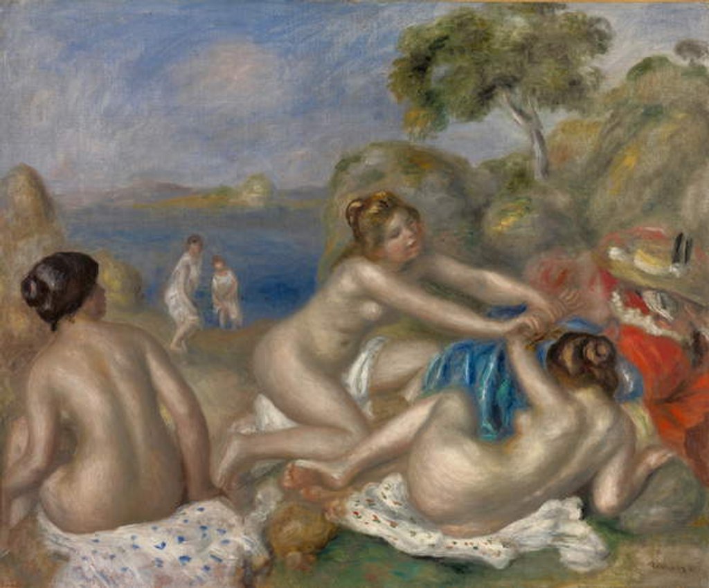Detail of Bathers Playing with a Crab, c.1897 by Pierre Auguste Renoir