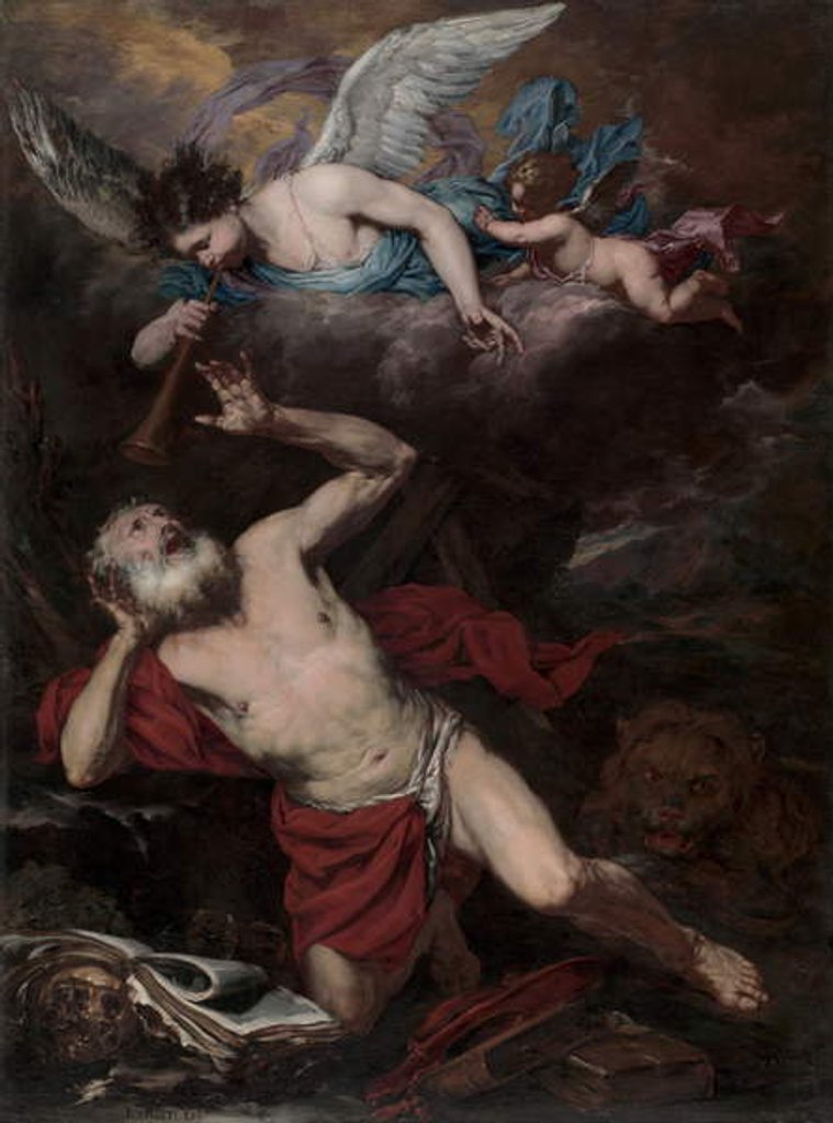 Detail of The Vision of St. Jerome, c.1660 by Giambattista Langetti
