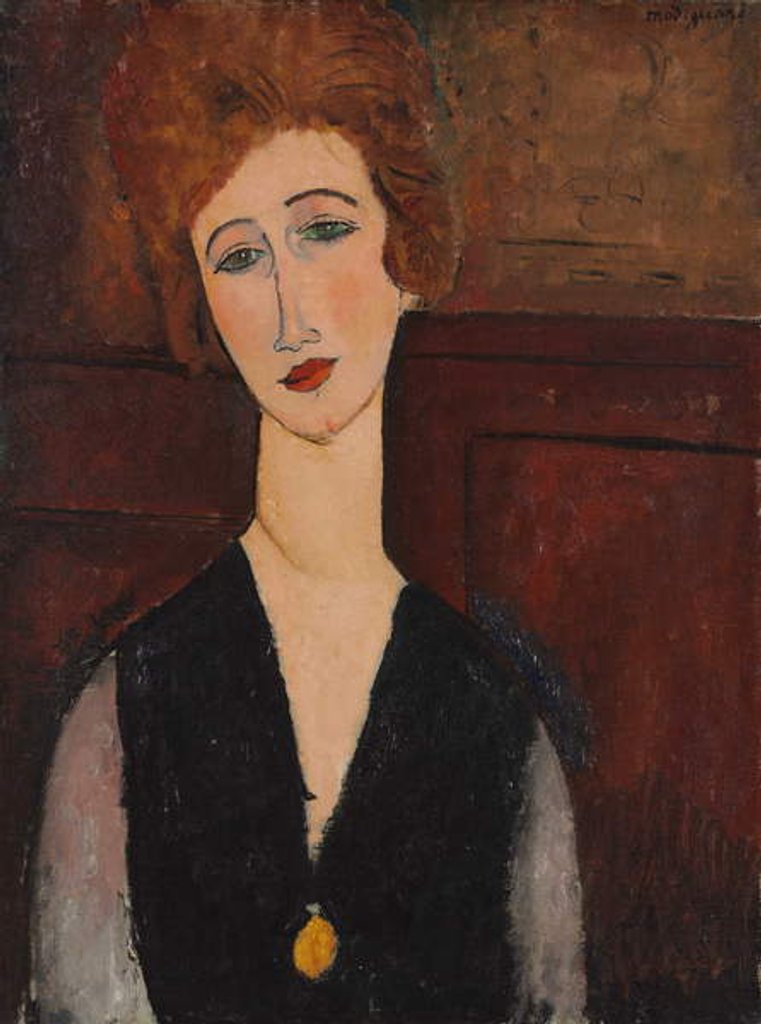 Detail of Portrait of a Woman, c.1917-18 by Amedeo Modigliani