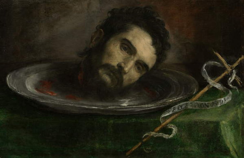 Detail of Head of John the Baptist, late 1500s by Titian (follower)
