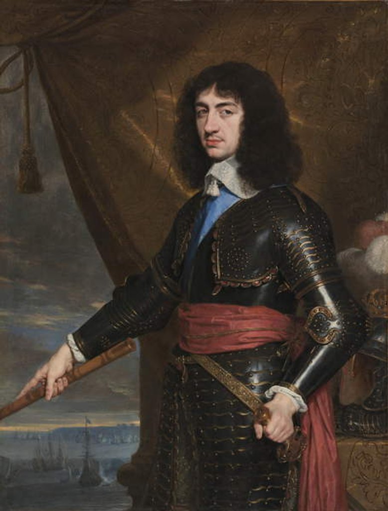Detail of Portrait of King Charles II of England, 1653 by Philippe de Champaigne