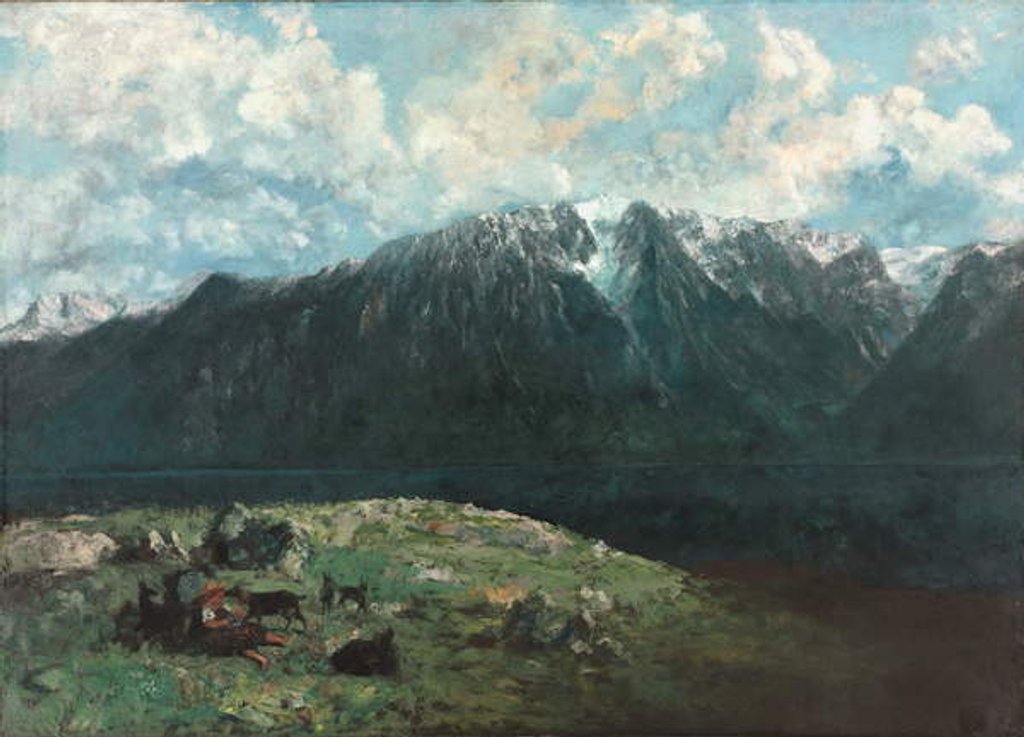 Detail of Panoramic View of the Alps, Les Dents du Midi, 1877 by Gustave Courbet